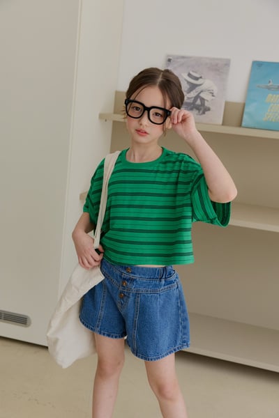 041036條紋短上衣(兩色)1