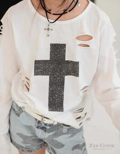 032527割破十字架上衣(兩色)12