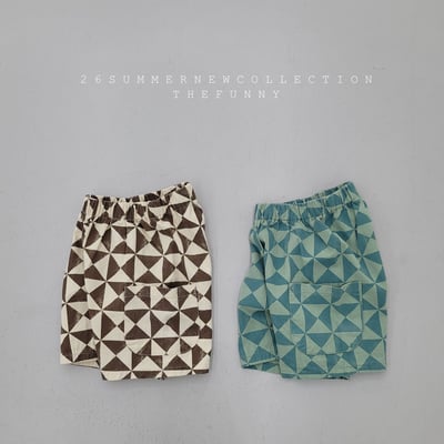 042406圖形短褲(兩色)1