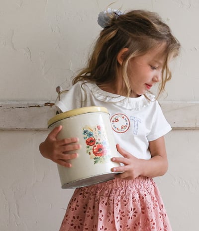 032335荷葉領圖樣上衣(四色)19