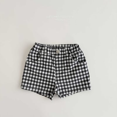 040128愛心格子短褲(兩色)5