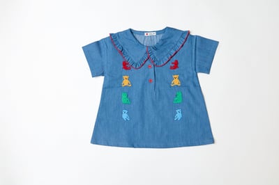 040832翻領牛仔連身裙1