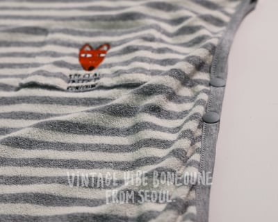 041758狐狸連帽條紋浴袍(兩色)8