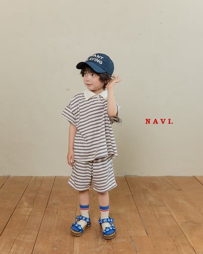 041507翻領條紋上衣(兩色)8