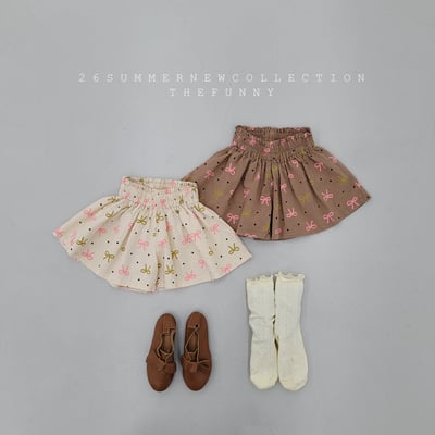 042435蝴蝶結褲裙(兩色)1