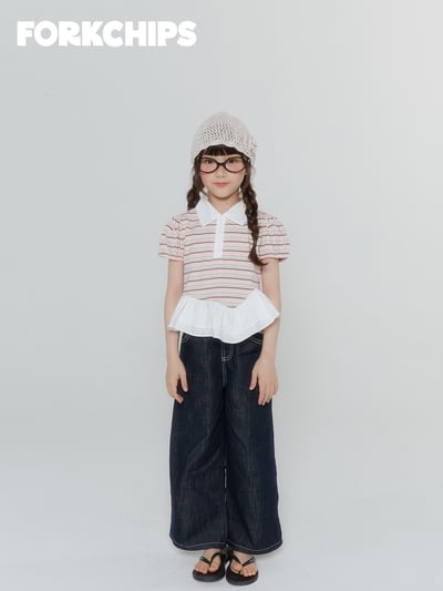 042015翻領條紋造型上衣(兩色)14