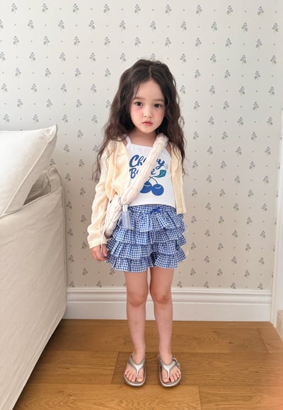 042142格子蛋糕褲裙(兩色)1