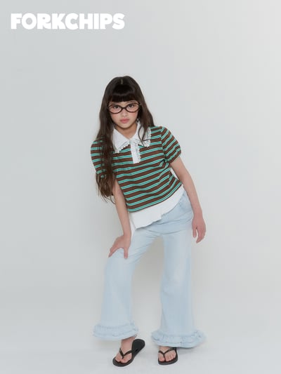 042041翻領條紋上衣(兩色)9