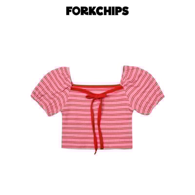 042003綁帶條紋上衣(兩色)4