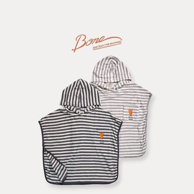 041758狐狸連帽條紋浴袍(兩色)1