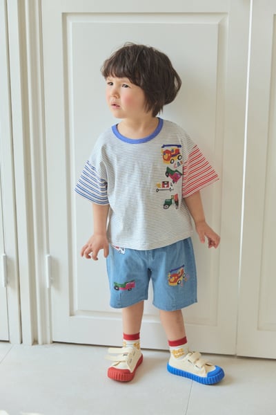 040808動物汽車牛仔短褲(兩色)4