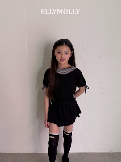 040765條紋綁帶袖上衣(兩色)10