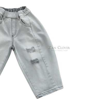 032515淺灰破破牛仔褲3