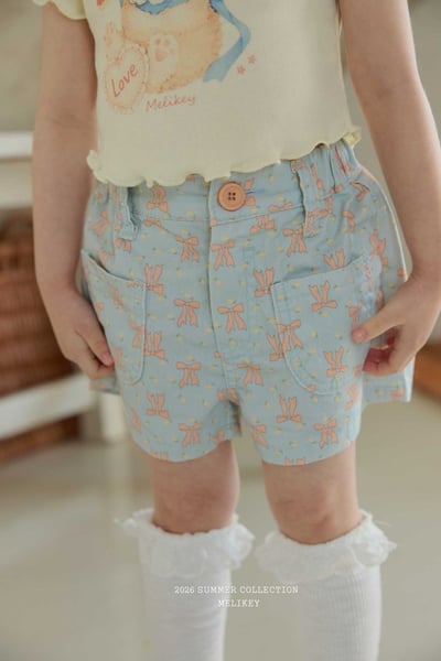 040111蝴蝶結短褲(兩色)1