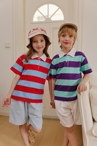 041113翻領條紋上衣(兩色)1