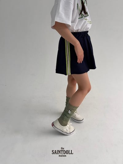 042604藍色線條褲裙9