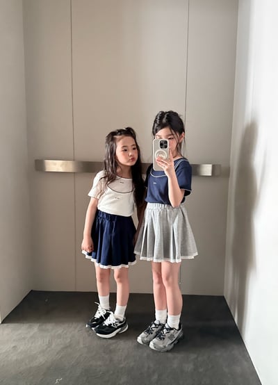 042107造型百褶裙(兩色)2