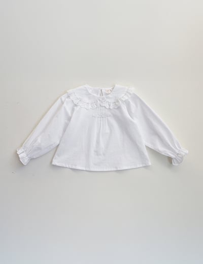 15508翻領花邊領上衣(兩色)3