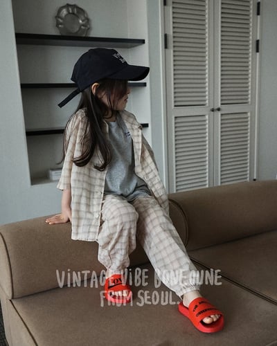 041748格子束口褲(兩色)7