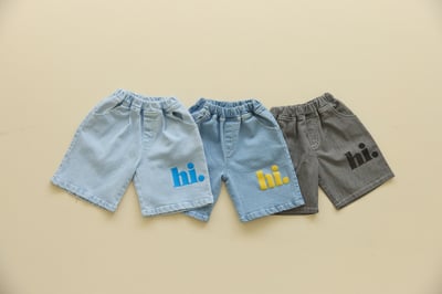 042343嗨英文牛仔短褲(三色)1