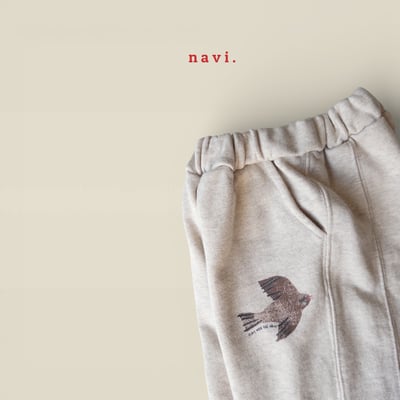 30011手繪小鳥束口褲(兩色)9