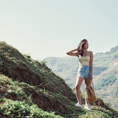 OyaOcean手工草編後背包2