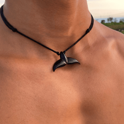 OyaOcean 鯨魚尾項鍊 - 大海守護神(牛角黑)1