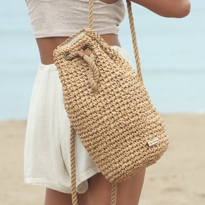 OyaOcean手工草編後背包3