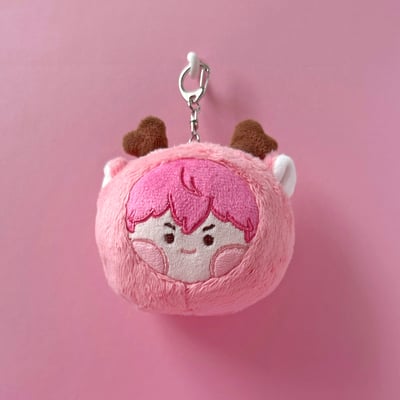 粉色雄鹿 糰子吊飾1
