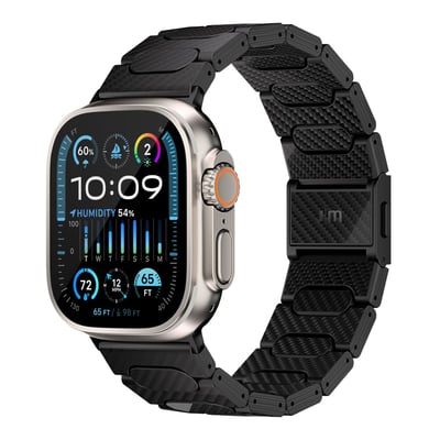 Just Mobile｜JM 1K 碳纖維磁扣式 Apple Watch 錶帶 WB42-100CF2