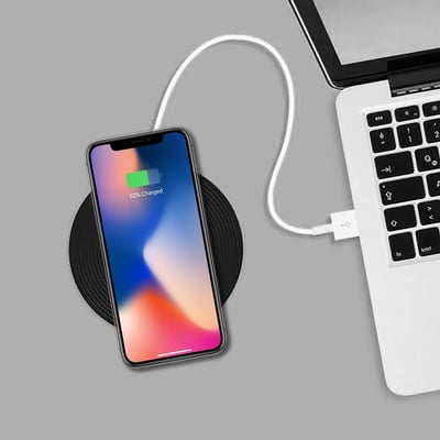 HeadphoneDog｜唱片造型手機無線充電板－紅2