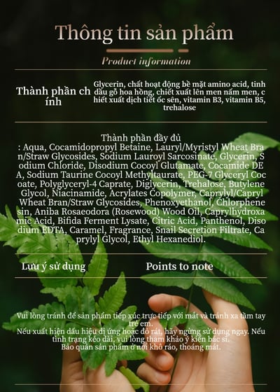 Bộ sản phẩm làm sạch cho người có ngân sách nhỏ: Sữa rửa mặt tinh dầu gỗ hoa lì (2 chai)7