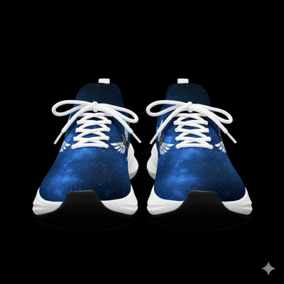 炫彩系列創意運動鞋-翼行恩典-Run for Jesus-藍3