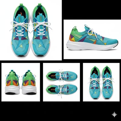 炫彩系列創意運動鞋-稜光霓虹3
