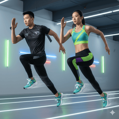 炫彩系列創意運動鞋-稜光霓虹2