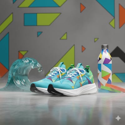 炫彩系列創意運動鞋-稜光霓虹1