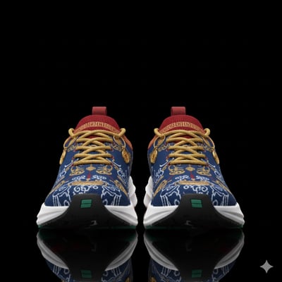 炫彩系列創意運動鞋-鎏金祥瑞4