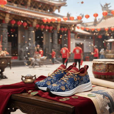 炫彩系列創意運動鞋-鎏金祥瑞5