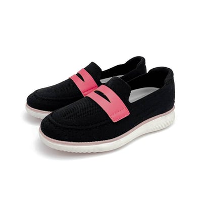 作詞家系列高彈紗四季女鞋- 黑/玫紅2