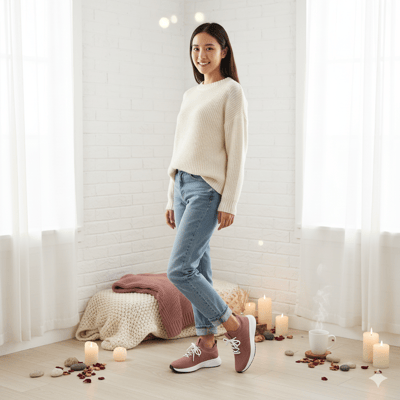 炫彩系列創意運動鞋-玫瑰輕語2