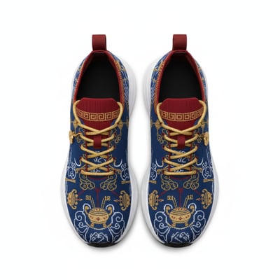 炫彩系列創意運動鞋-鎏金祥瑞1