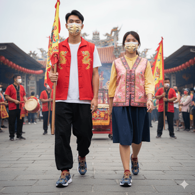 炫彩系列創意運動鞋-鎏金祥瑞7