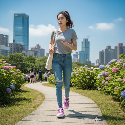 炫彩系列創意運動鞋-翼行恩典-Run for Jesus-粉紫4