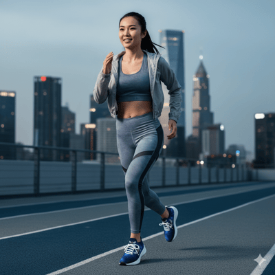 炫彩系列創意運動鞋-翼行恩典-Run for Jesus-藍7