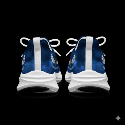 炫彩系列創意運動鞋-翼行恩典-Run for Jesus-藍4