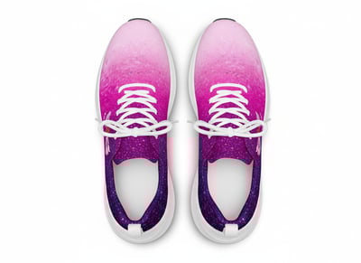 炫彩系列創意運動鞋-翼行恩典-Run for Jesus-粉紫2