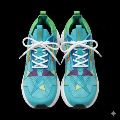 炫彩系列創意運動鞋-稜光霓虹4