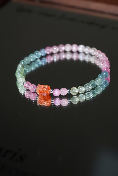 【全能耀富】 Rosa.G 熾耀彩韻｜金太陽神獸貔貅天然彩碧璽 手鍊5