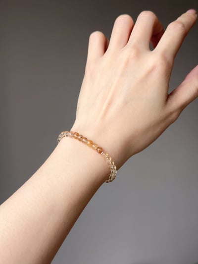 【低調暴富．財富發電機】Rosa.G 爍金核心｜帶母礦鈦晶主珠 𝘹 爆閃銅髮 𝘹 巴西黃水晶 精緻手鍊6