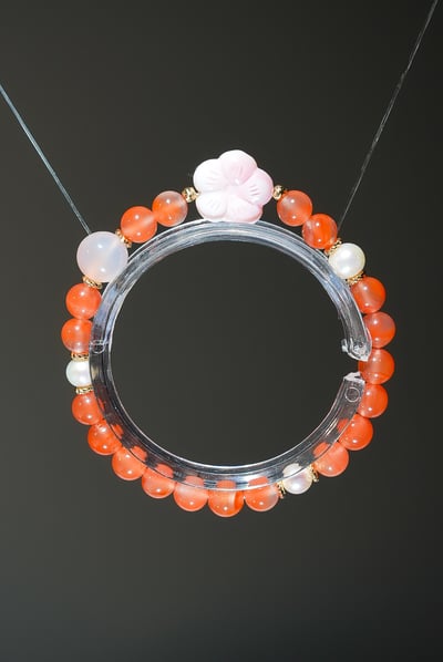 【胭脂雲影．貴人滋養】 Rosa.G 南紅 x 珍珠 x 女皇貝 x 蜜桃鹽源設計手鍊1